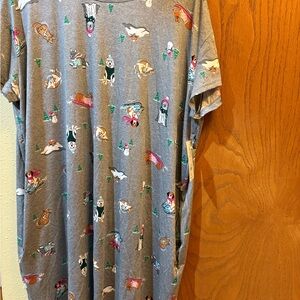 Night Shirt with Fun Animal Print